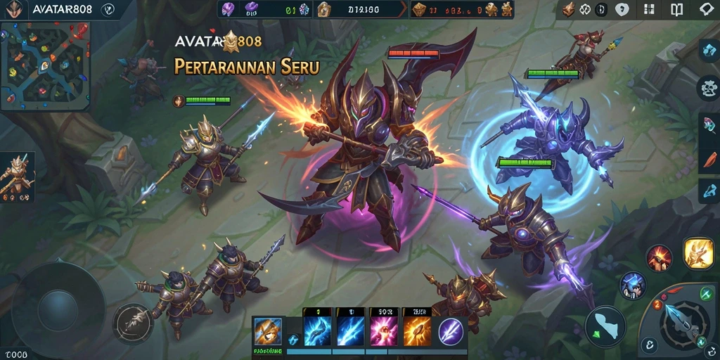 Gameplay seru dalam <strong>AVATAR808</strong> dengan pertarungan tim yang dinamis.
