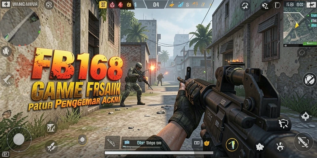 Tangkapan layar FB168 menampilkan aksi mendebarkan dalam gameplay FPS.