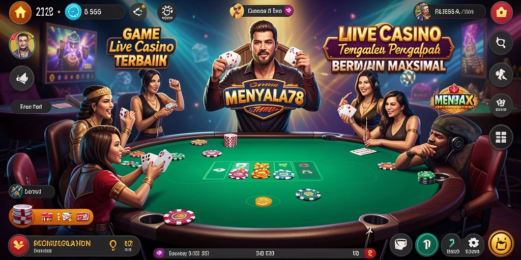 Tampilan gameplay langsung di aplikasi MENYALA78 yang menarik.