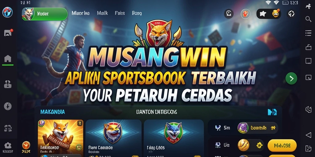 Tampilan screenshot utama MUSANGWIN menampilkan antarmuka taruhan sportsbook yang menarik.