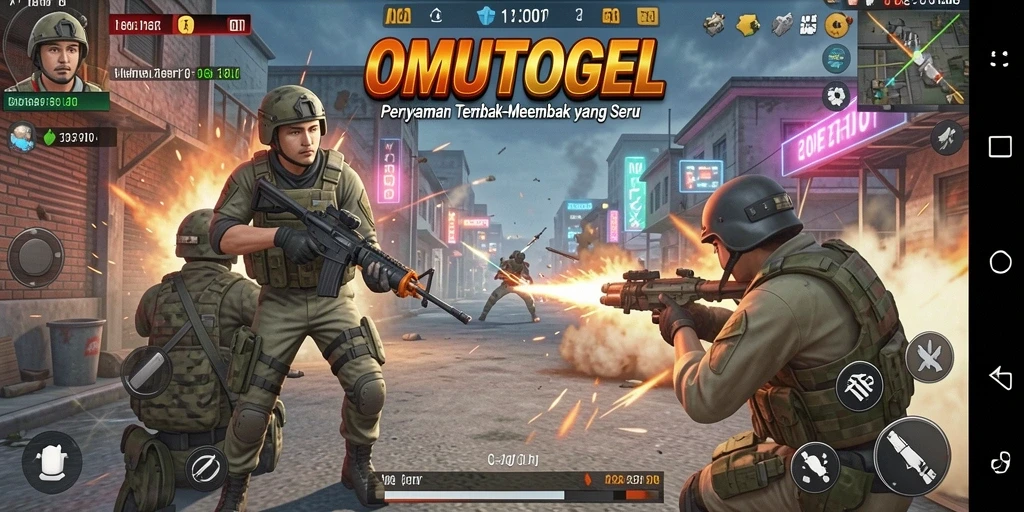 Tangkapan layar permainan OMUTOGEL yang menunjukkan pertempuran seru.